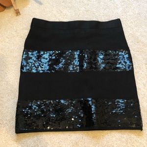 French Connection Mini skirt with Black sequence